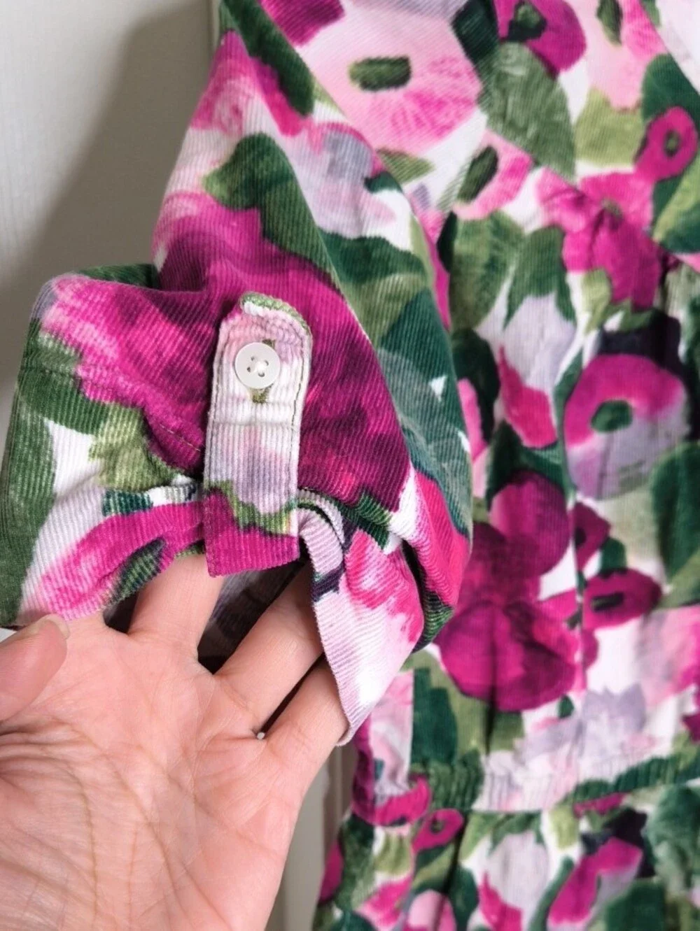 Gymboree Pink and Green Floral Knit Dress
